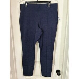 OLD NAVY WOMENS STEVIE HIGH RISE PONTE PULL ON PANTS SIZE XL NWT BLUE SPECKLED